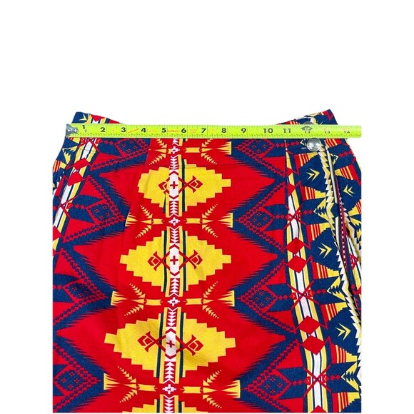 Ruff Hewn Geometric Print Cotton Button Wrap Skirt Set Buffalo Nickel  Sz 8/M - Picture 5 of 16